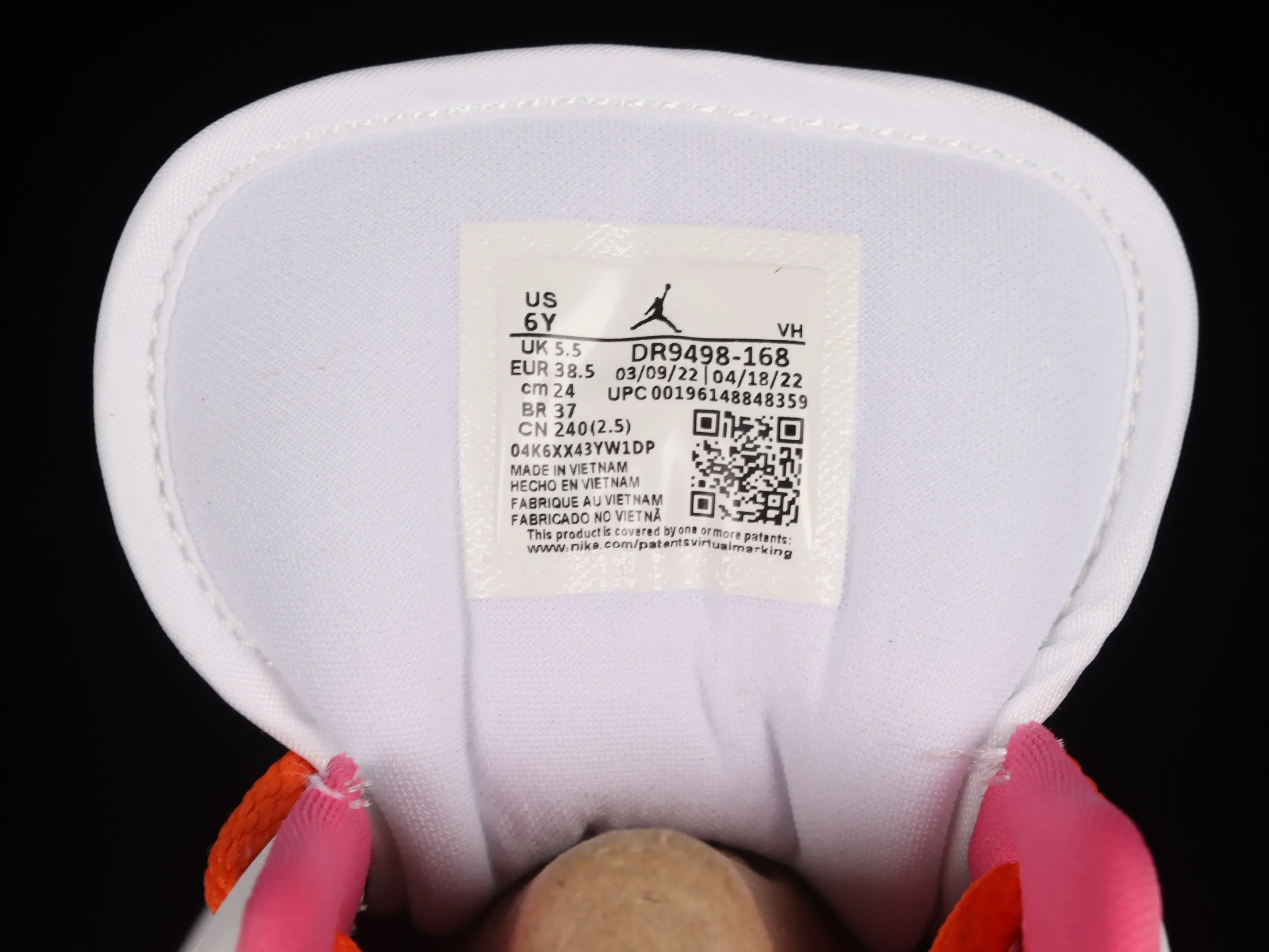 All categories Air Jordan Jordan series basketball shoes Air Jordan 1 Low Air Jordan 1 Low AJ1 Joe 1 white and pink low-top basketball shoes DR9498-168